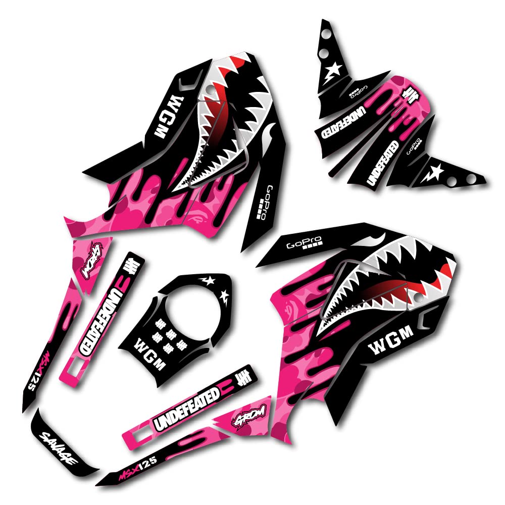 Pink Savage Graphics Fits Honda GROM 13-16 MSX125 Decal Kit