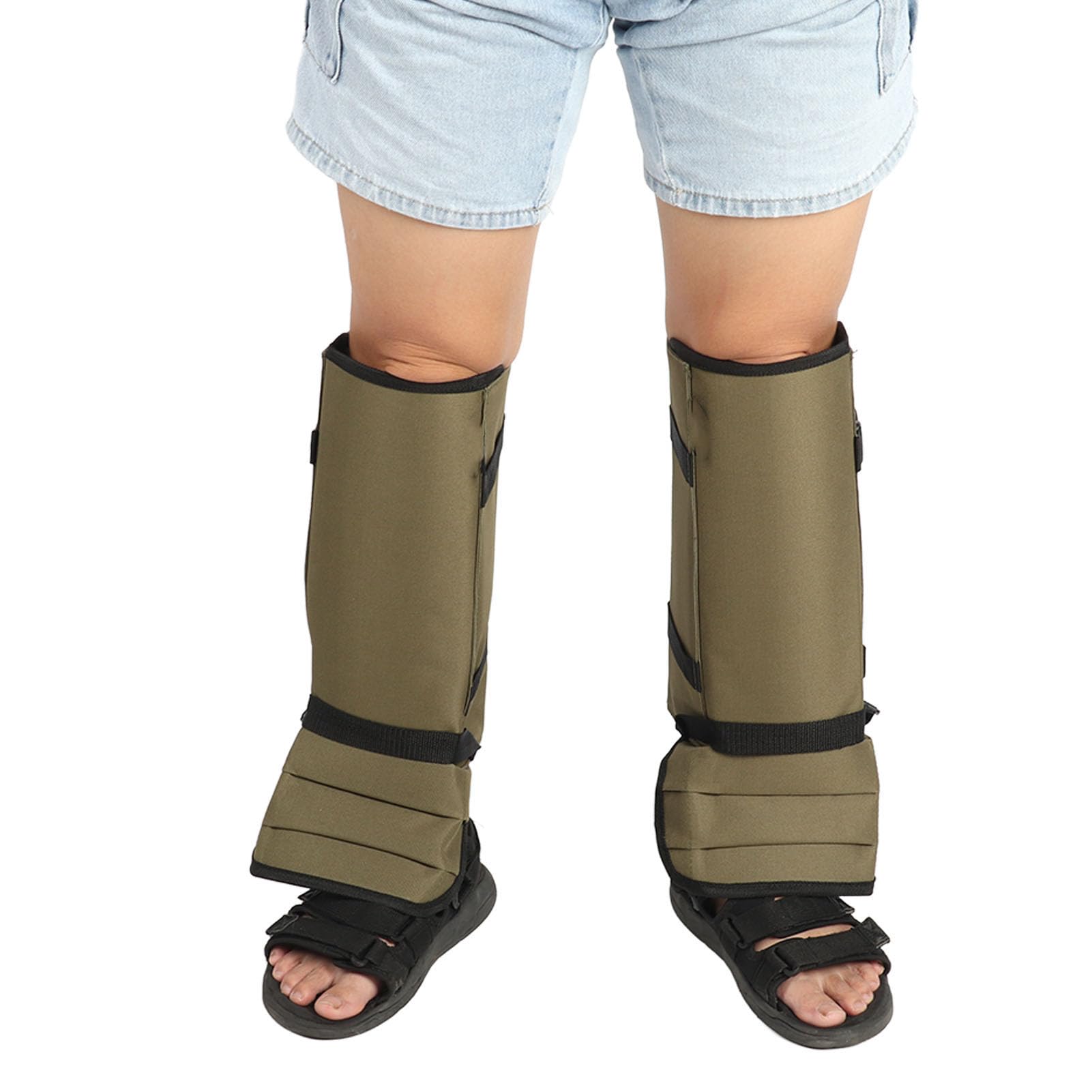 AlomejorSnake Bite Proof Guardz Gaiters Waterproof, Breathable,Adjustable Elasticity for Camping, Hiking, Jungle Adventures (OD Green)