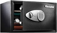 SentrySafe X125 Large Black Home Security Safe with Digital Keypad, Shelf, 1.18 cu ft - Laptop, Documents, Cash Lock Box