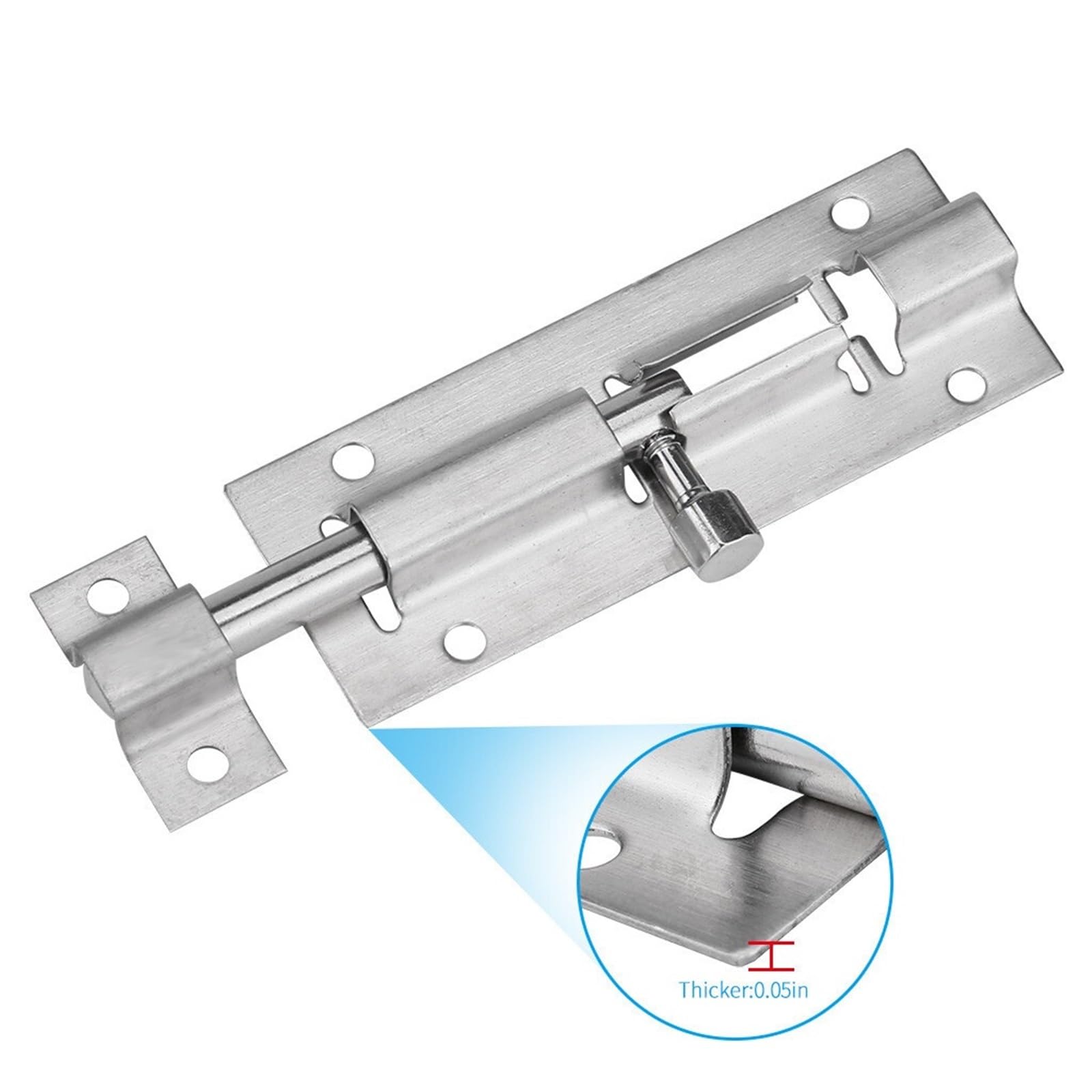 10 cerraduras de seguridad acero inoxidable for puerta casa, con hebilla for ventana, corrediza engrosada, torre Para Puertas