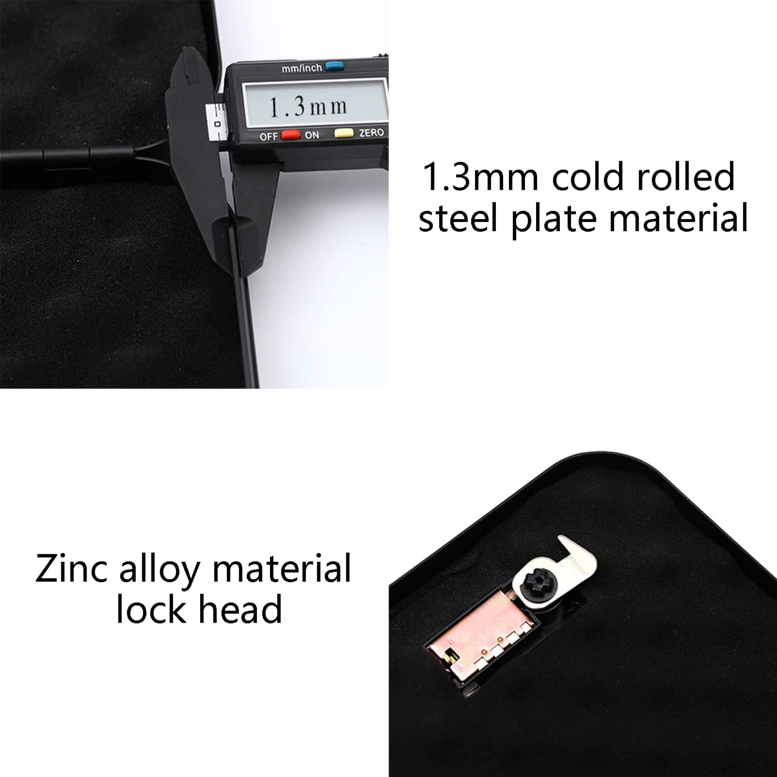 Genérico Caja Fuerte para Pistola De Coche, Caja Fuerte para Pistola con Cerradura De CombinacióN para Mesita De Noche, Caja Fuerte PortáTil para Pistola De Viaje para Coche Hogar CamióN