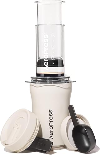Miniatura 1 de AeroPress Go Plus, kit de cafetera portátil pequeña, viajes, campamento y oficina, prensa francesa todo en uno, cafetera manual estilo café expreso
