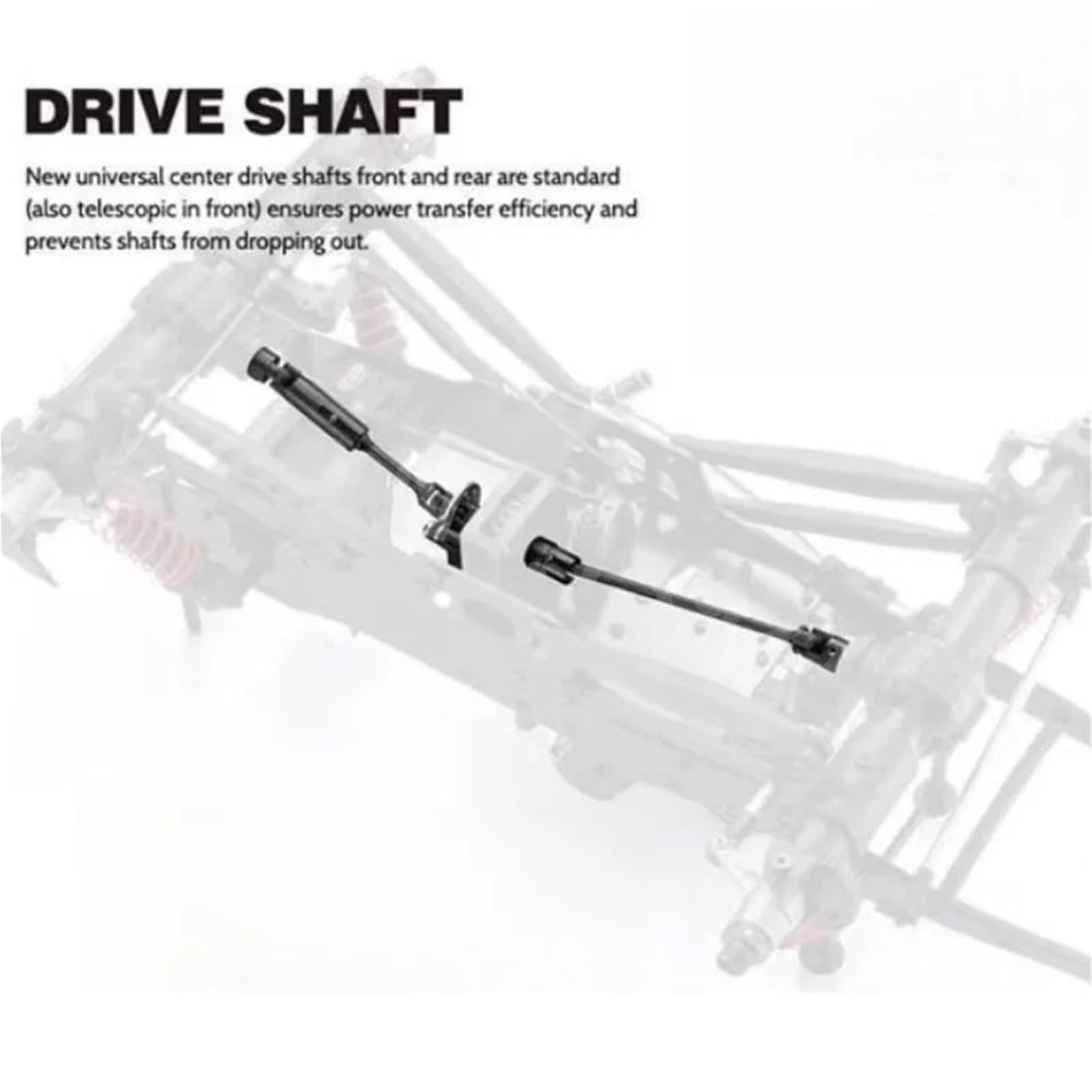 Metalowy przedni centralny uniwersalny wał napędowy MA357 pasuje do KYOSHO USA-1 1/8 Foxx RC Car Monster Truck Zestaw wałów Części wału napędowego
