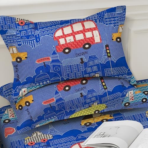 Image of Weave & Decor Printed Kids Bedsheet Double Bed 72x72x8 Inches, Wrinkle-Free with 2 Pillow Covers 20x30 Inch