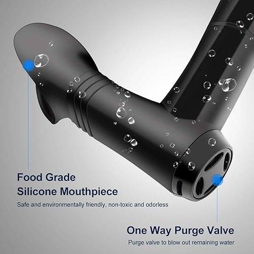 Miniatura 4 de Uniswim Rotate Function Swim Snorkel para el entrenamiento de natación, esnórquel frontal, vuelta, nadador, entrenamiento, buceo, buceo, buceo,