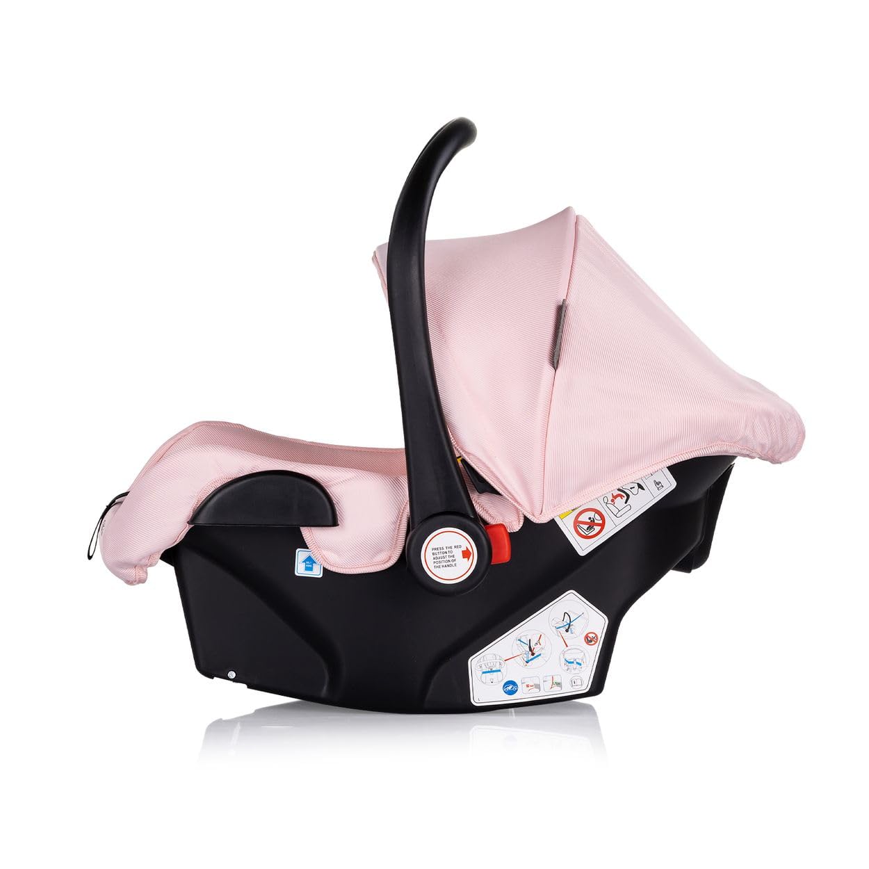 Chipolino Set seggiolino auto, stazione base Isofix Aura, i-Size (40-85cm), colorazione:rosa