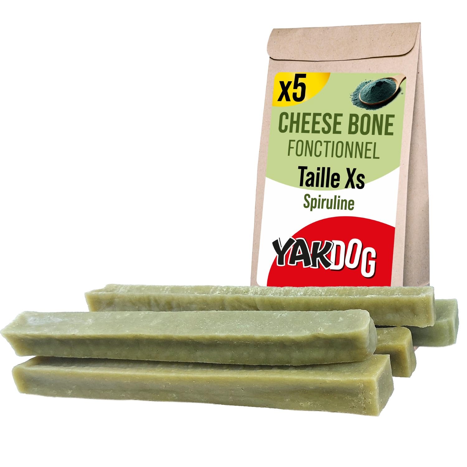 SANTÉ+ - Bâtonnets Au Fromage pour Chien - avec Spiruline - Peau, Pelage & Immunité - sans Gluten - Riche en Protéines & Calcium - Friandises Longue Durée - Recette Himalayenne - Belgique - XS