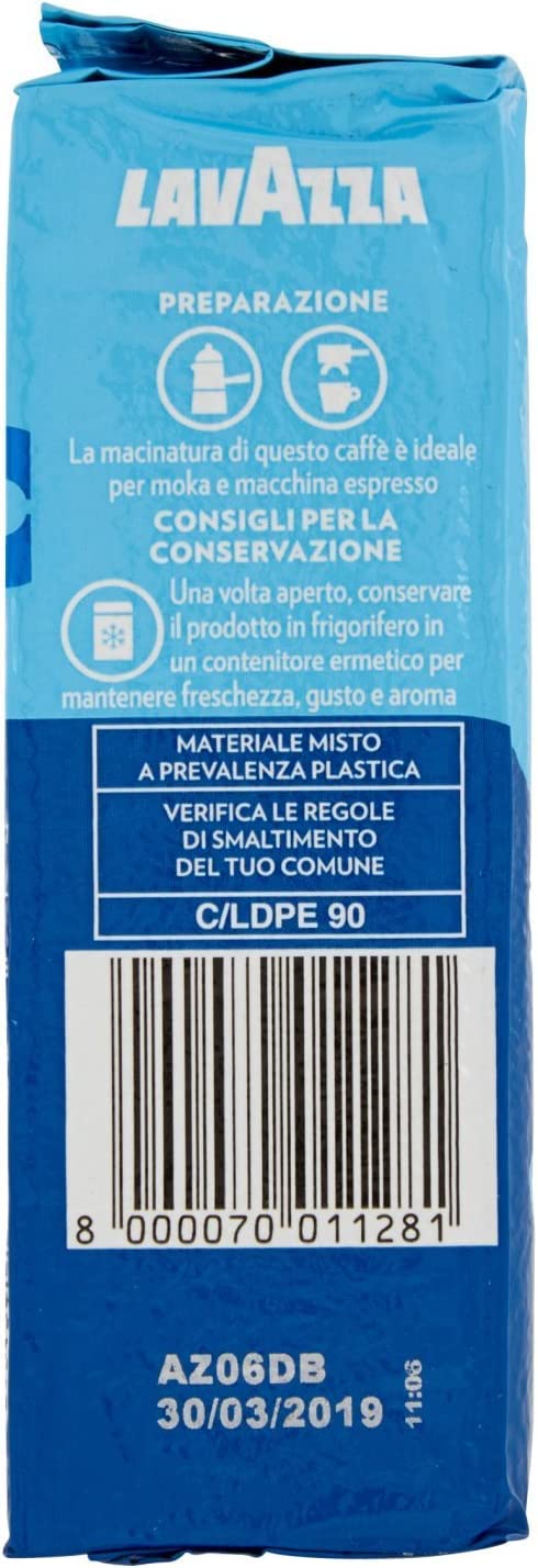 Lavazza Dek, Decaffeinato, Café Molido, 6x 250g