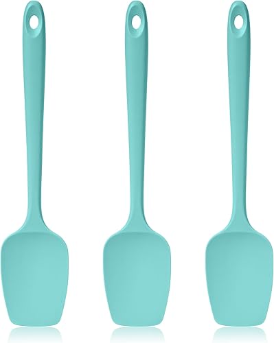 Espátulas resistentes al calor de 600F, aptas para alimentos de alto calor, sin semillas, cuchara de silicona para cocina, juego de espátulas