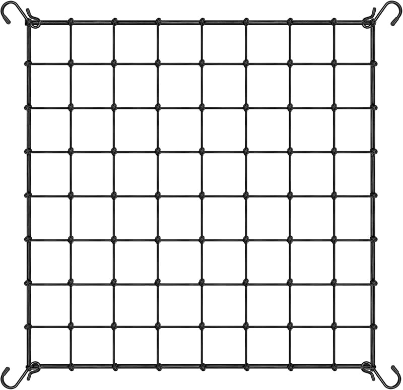 VIVOSUN 4 x 4Ft. Elastic Trellis Netting with 4 Hooks for Climbing Plants, Vegetables, Fruits, and Flowers, 1-Pack