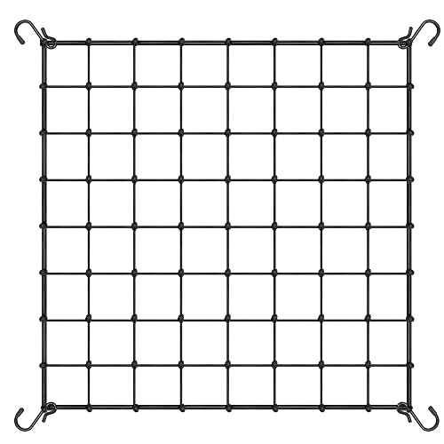 VIVOSUN 4 x 4Ft. Elastic Trellis Netting with 4 Hooks for Climbing Plants, Vegetables, Fruits, and Flowers, 1-Pack - 4x4ft stretched size-3mm d