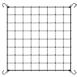 4 x 4Ft. Elastic Trellis Netting with 4 Hooks for Climbing Plants, Vegetables, Fruits, and Flowers, 1-Pack