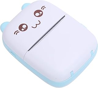 Thermal Label Printer, BT Thermal Printer,200DPI USB Photo Label Remark Pocket Mini Printing Machine,Cute Appearance,57mm X 30mm Thermal Printer,Blue