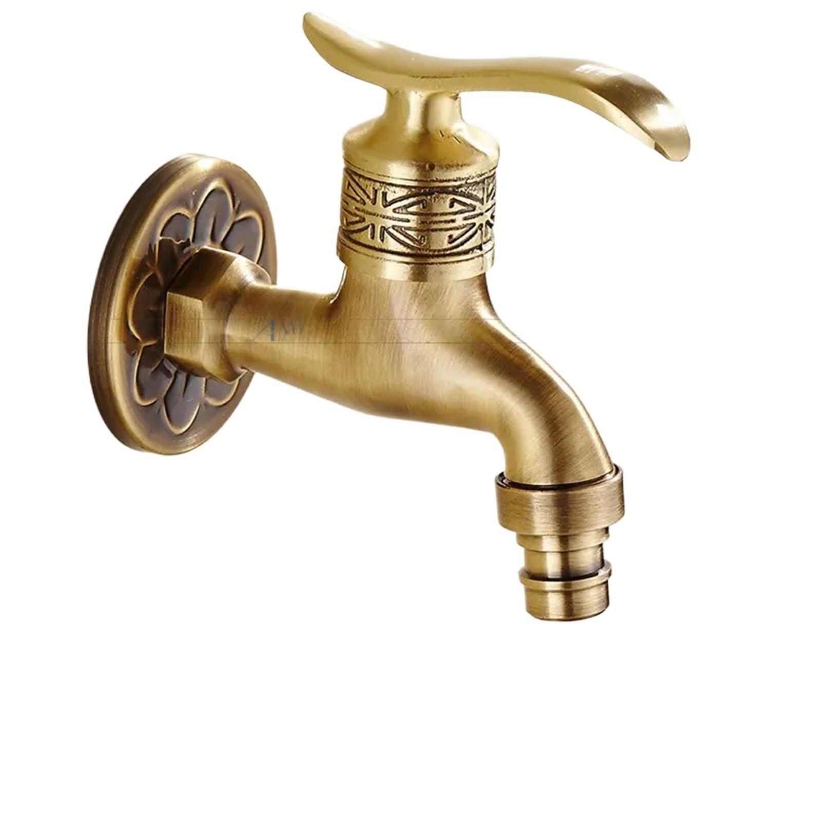 Wwpmnqd Style05 Taps Brass Carved Tap Faucet Garden Bibcock Washing Machine Outdoor Single Cold For Garden(Style05)