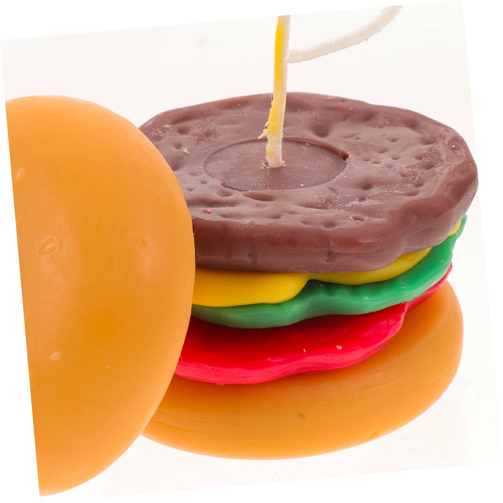 Alipis 2 Stück Mini-Burgerkerzen geformte Kerzen Bequeme Teelichter künstlicher Hamburger küchendekoration Living Room Decoration Duftkerze nach Paraffin Kerzen in Dessertform Mini-Kerze
