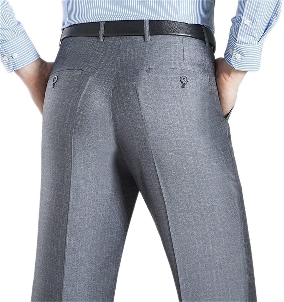 Business Thin Suit Pants for Men Size 29-56 Spring Autumn Male Formal Solid Silk Long