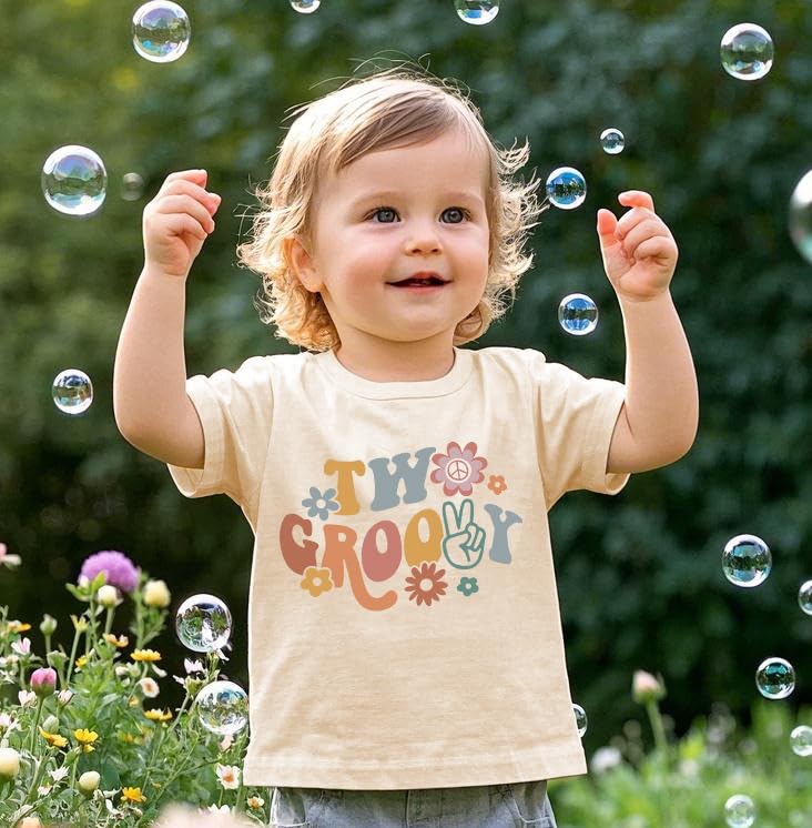 Image of Toddler Boys Girls 2nd Birthday Shirt Outfit for Kids Two Years Old Birthday Gift for Party Short Sleeve Tshirt
