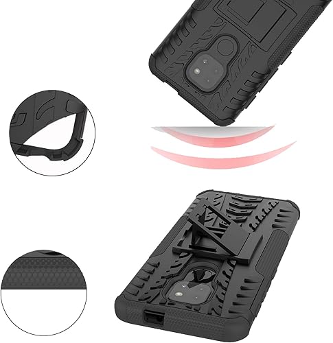 Miniatura 6 de Funda de teléfono para Moto G9 PlayG 9E7 Plus con protector de pantalla de vidrio templado cubierta y soporte Kickstand duro híbrido accesorios