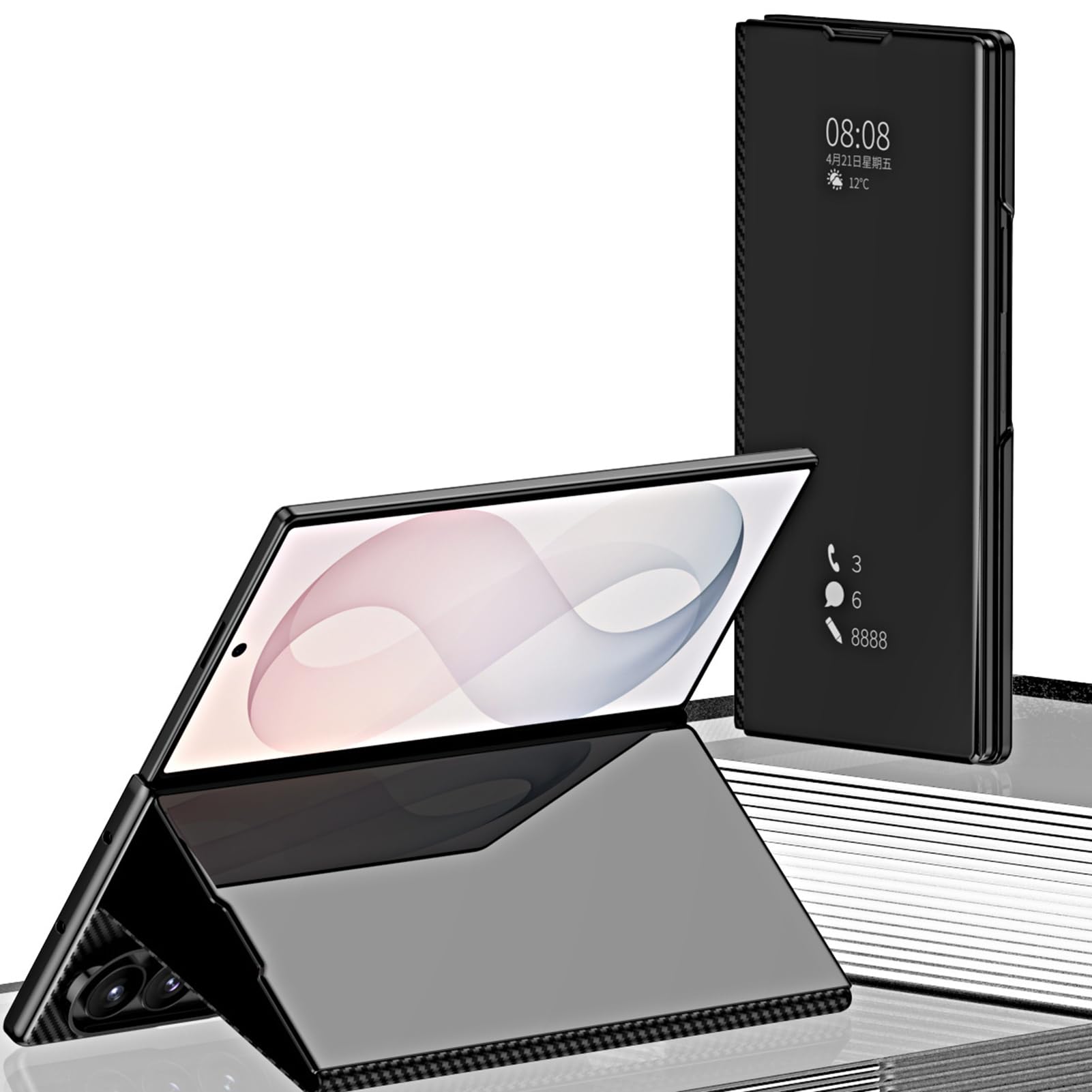 Placcatura Cover Per Samsung Galaxy Z Fold 8 Ultra, Visibile Ribalta