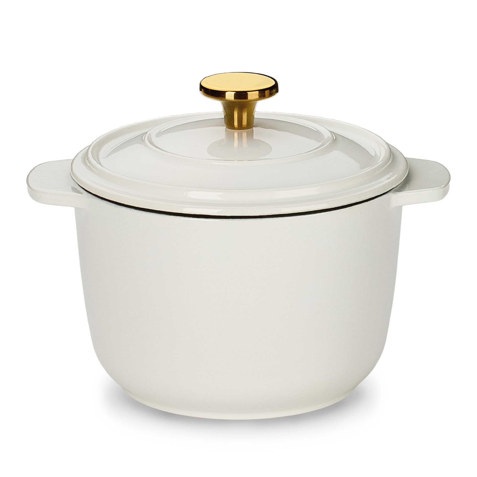 CAROTE 2QT Enameled Cast Iron Dutch Oven Pot with Lid