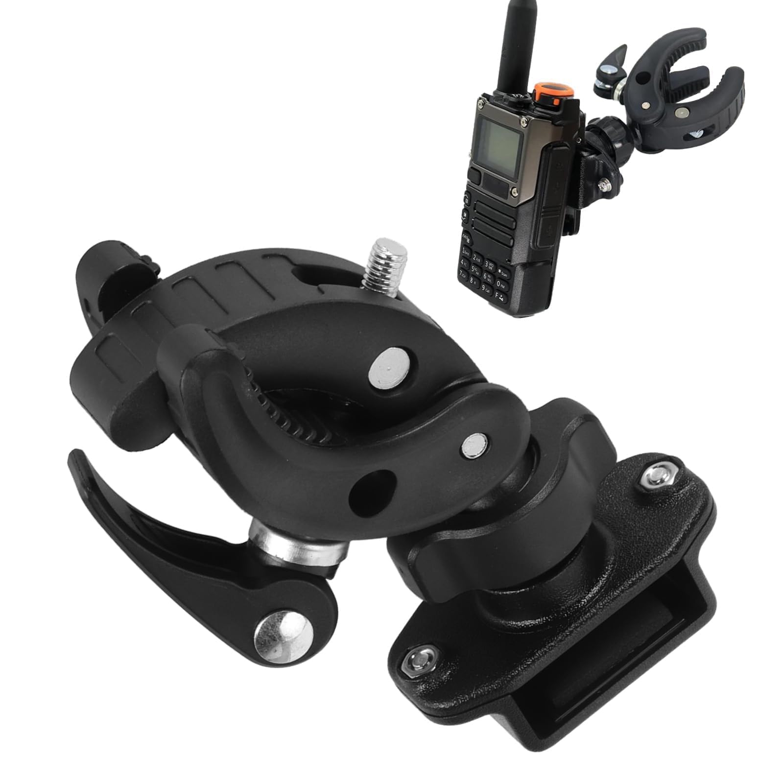 Supporto Per Walkie-talkie Per Moto, Radio Bidirezionale Per Bici, Supporto Per Bici, Morsetto Radio Portatile Regolabile Per Radio Bidirezionale, Nero
