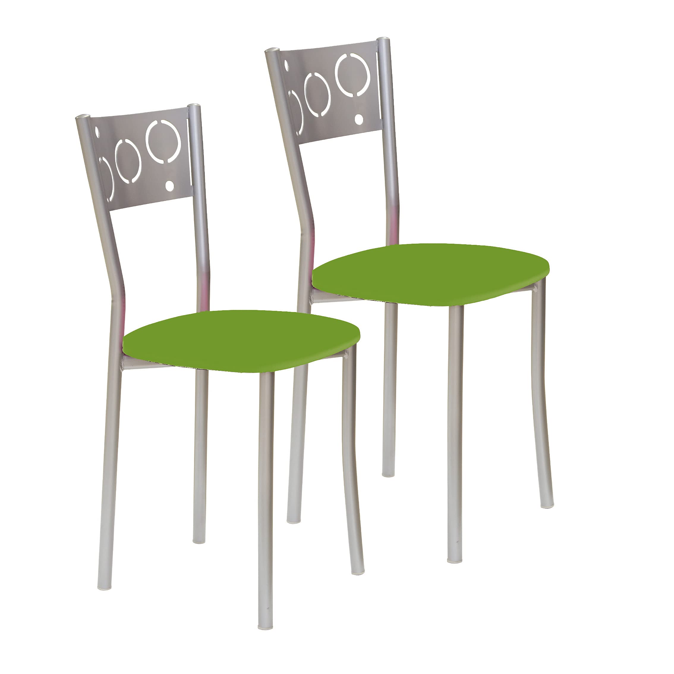 ASTIMESA SCPRVE Due sedie da Cucina, Metallo, Verde, Altura de asiento 45 CMS