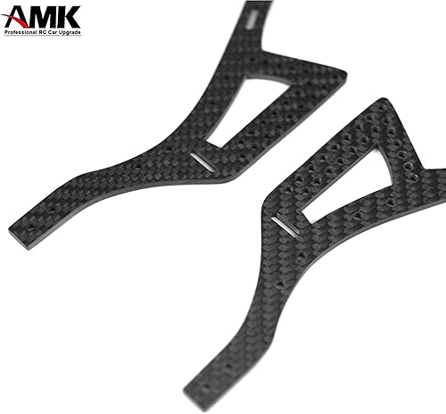 Miniatura 9 de AMK Rieles de marco de chasis SCX10 de fibra de carbono gruesa de 0.138 in DIY 12.323 in Wheelbass 110 RC Crawler Body LCG Builder Kit Axial SCX10 I