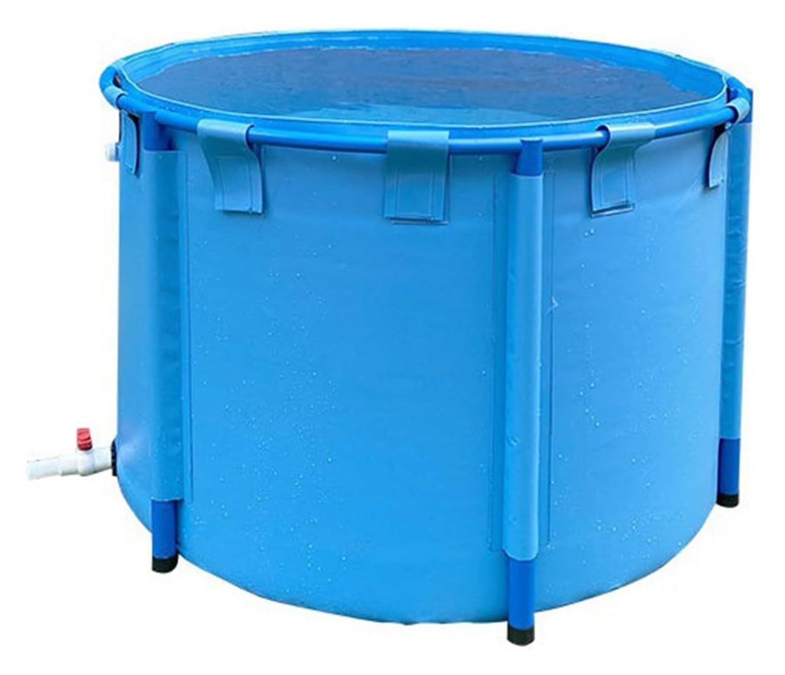Estanque para Peces con Estructura de Lona, Estanque de Peces Lona con Marco Plegable Duradero Engrosado(Φ 1.2*H0.8)