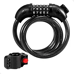 Cadeado Para Bicicleta Corrente Para Bike Combinação 5 Números Proteção Anti Furto Mundo Compras