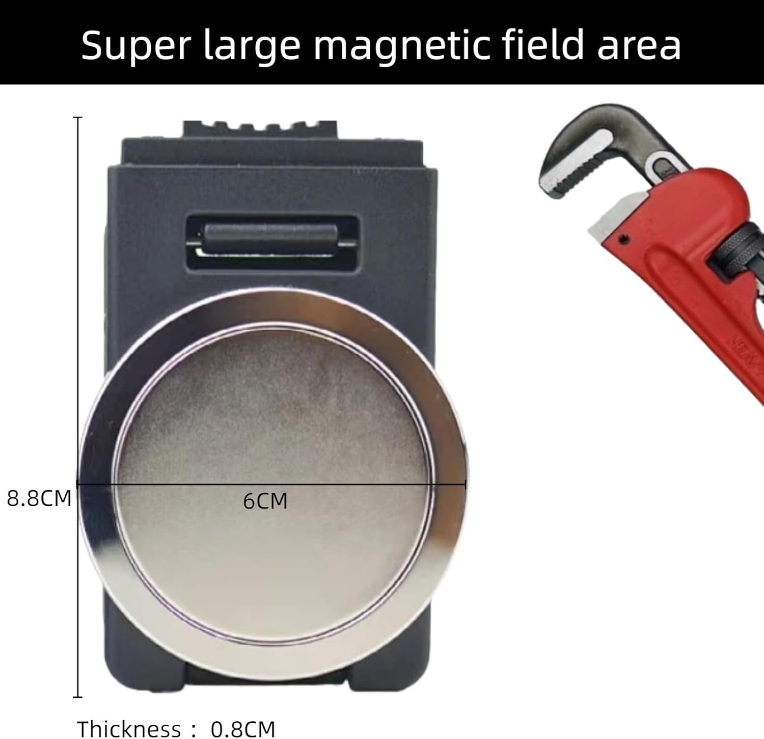 Magnetic Tool Holder - Large Size Strong Belt Magnet Holster with Magnetic Belt Clip, Ideal for Hammer Holster, Screws, Nails, Pliers, Wrench, Drill Bits, Sockets & Essential Tool Belt Accessories