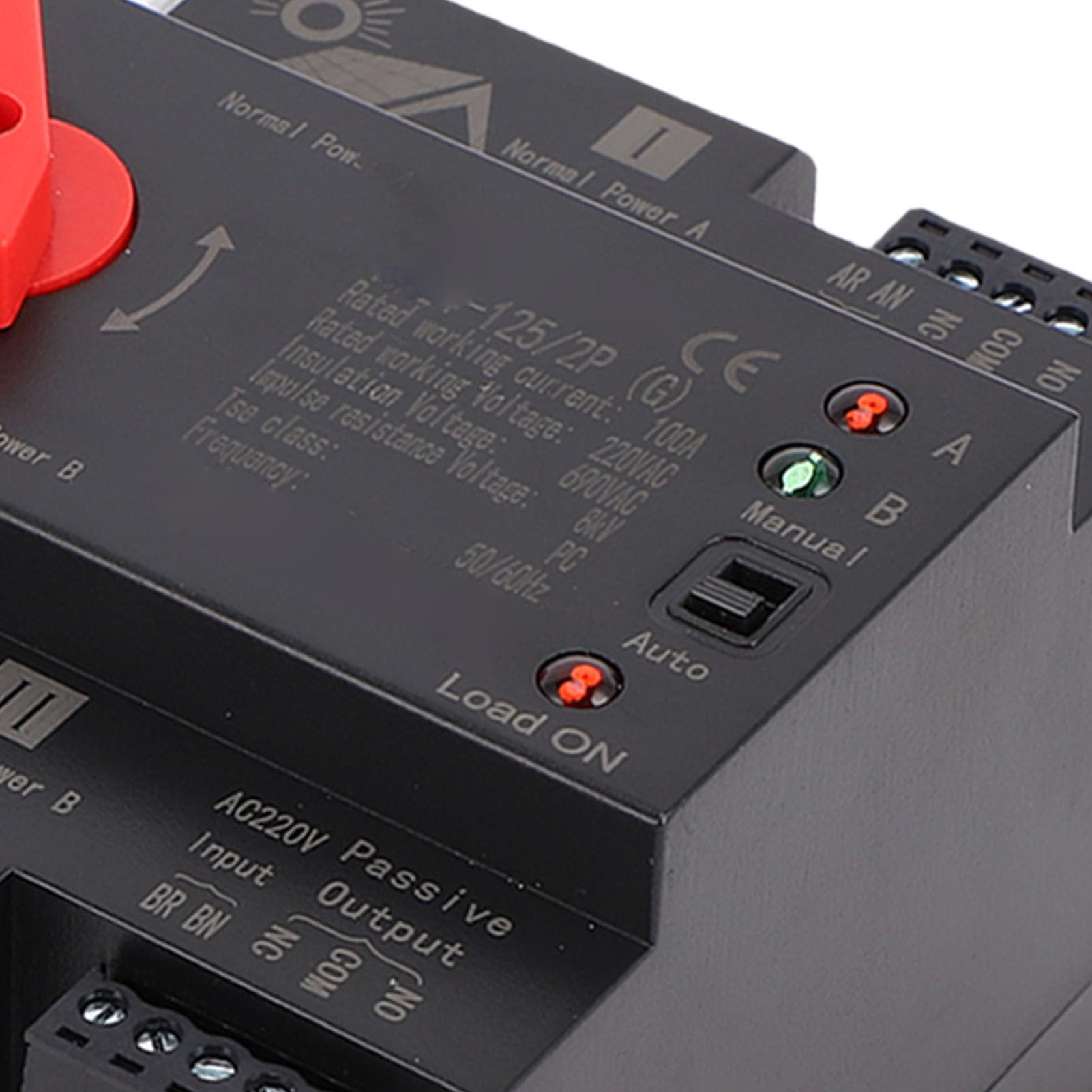 Tbest Interruptor de Transferencia Automática de Doble Potencia AC 100A