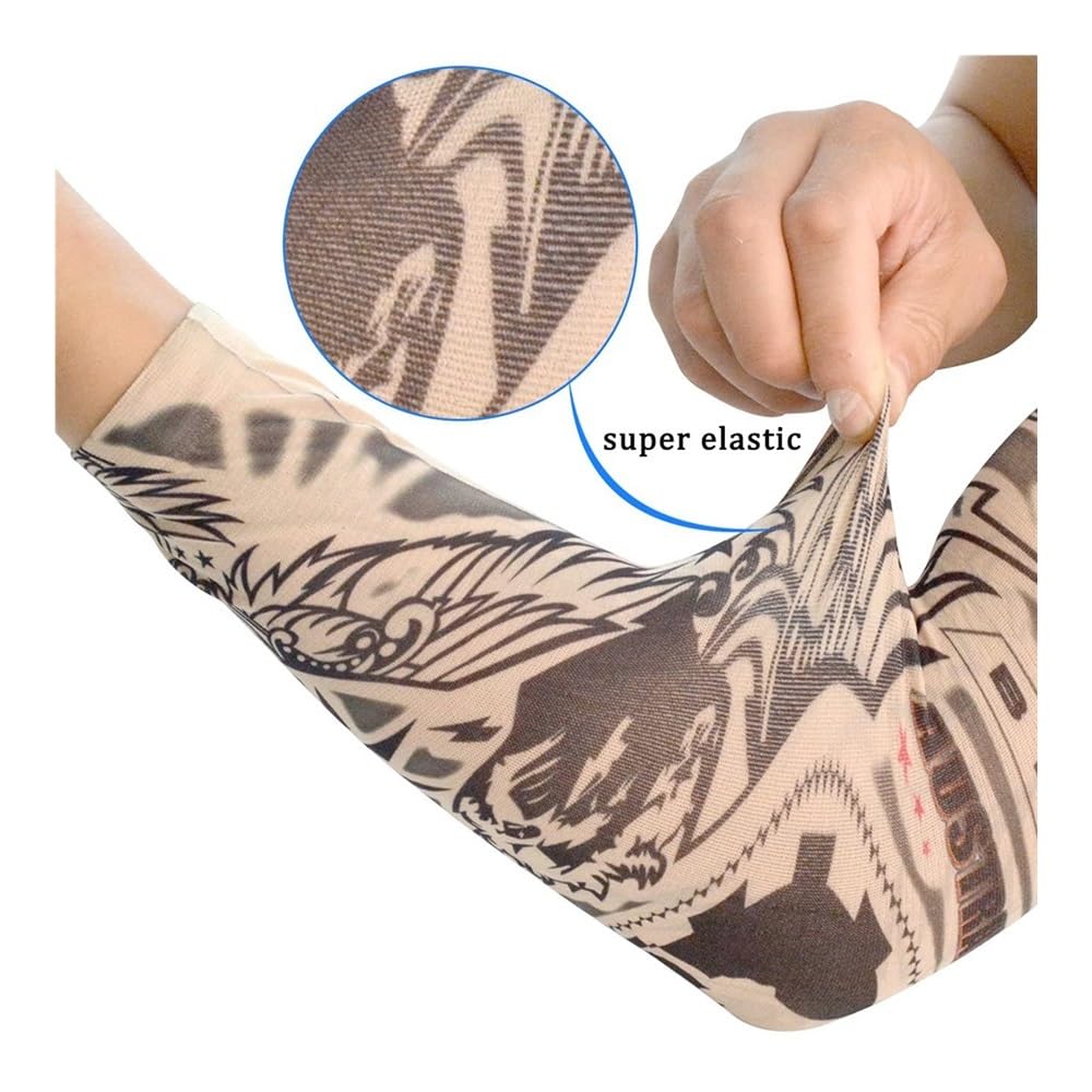 Mangas de brazo de flores refrescantes de verano, protección UV, mangas de brazo para tatuaje, deportes al aire libre, protección solar, calentador de brazo para correr (8,5 piezas), 8 (Reino