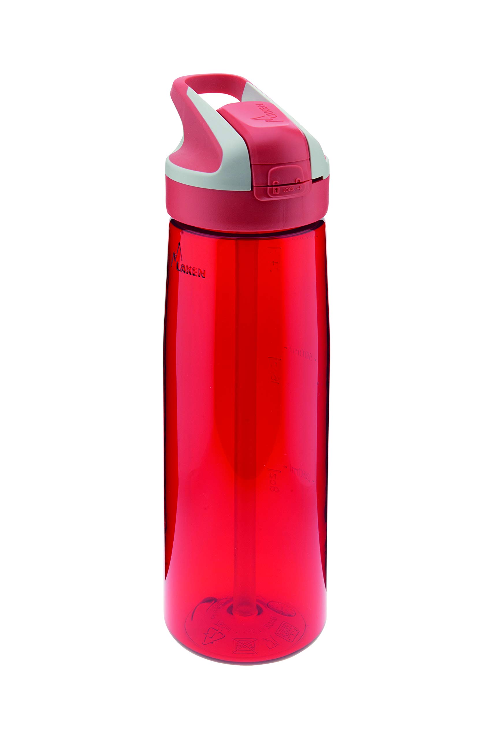 Laken Unisex - Adult Tritan with Summit Cap 0.75 Litre Tritan Bottle, TNS2R, red, 0.75, 750 ml