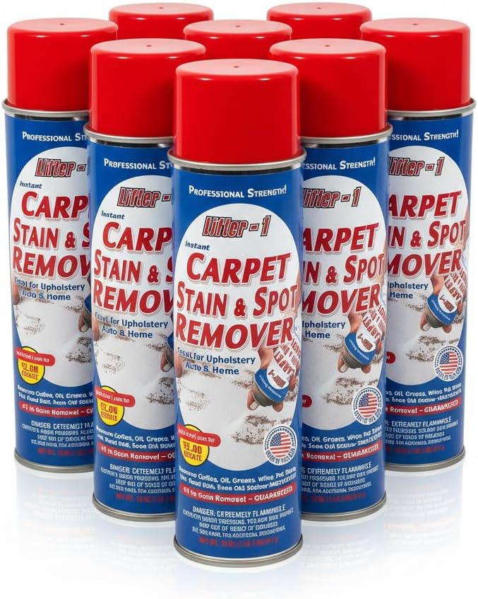 Carpet Spot Remover, Stain and Red Wine Remover and Spot Treatment for Oil, Grease, Urine, Cleaning Performance for Rugs, Upholstery, Fabrics. 18 Fl oz Pack of 1 (108 Fl Oz (Pack of 6))