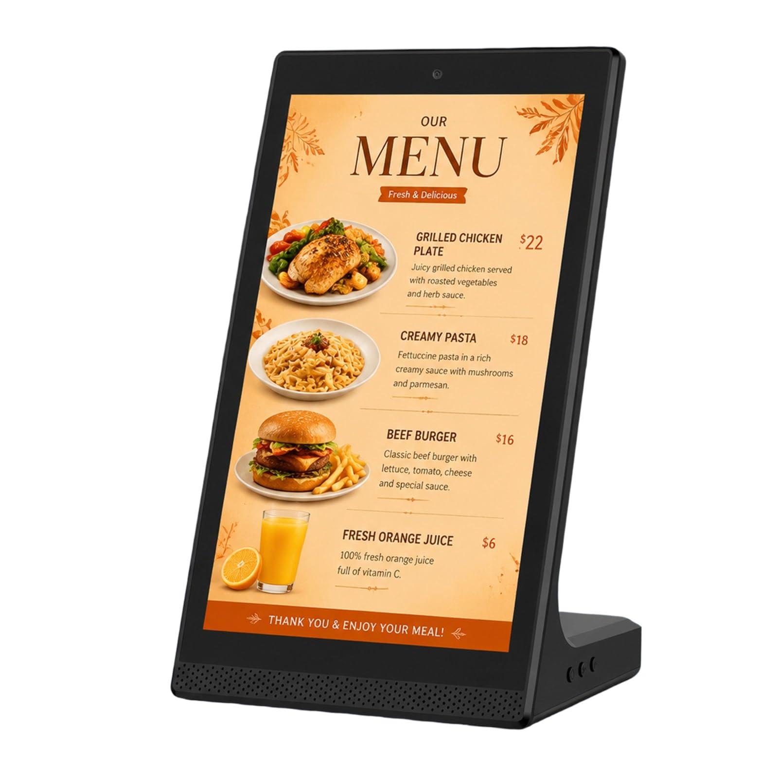 RUODATONLY 15.6 Inch Digital Signage Display, Touchscreen Digital Menu Board with WiFi USB, Standing Advertising Screen for Restaurant Cafe Retail Store Business