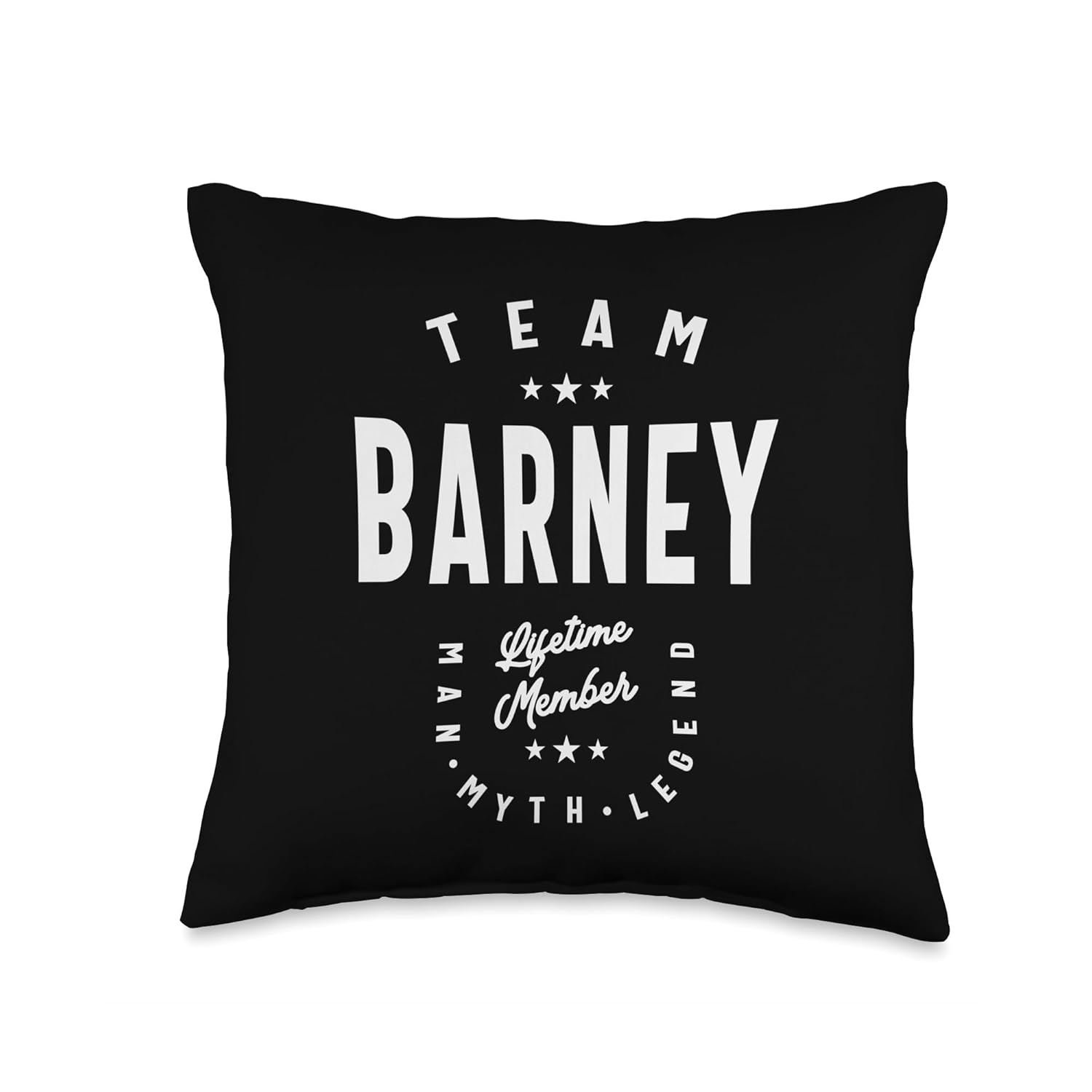 Team Barney Lifetime Member Funny Name Barney Throw Pillow