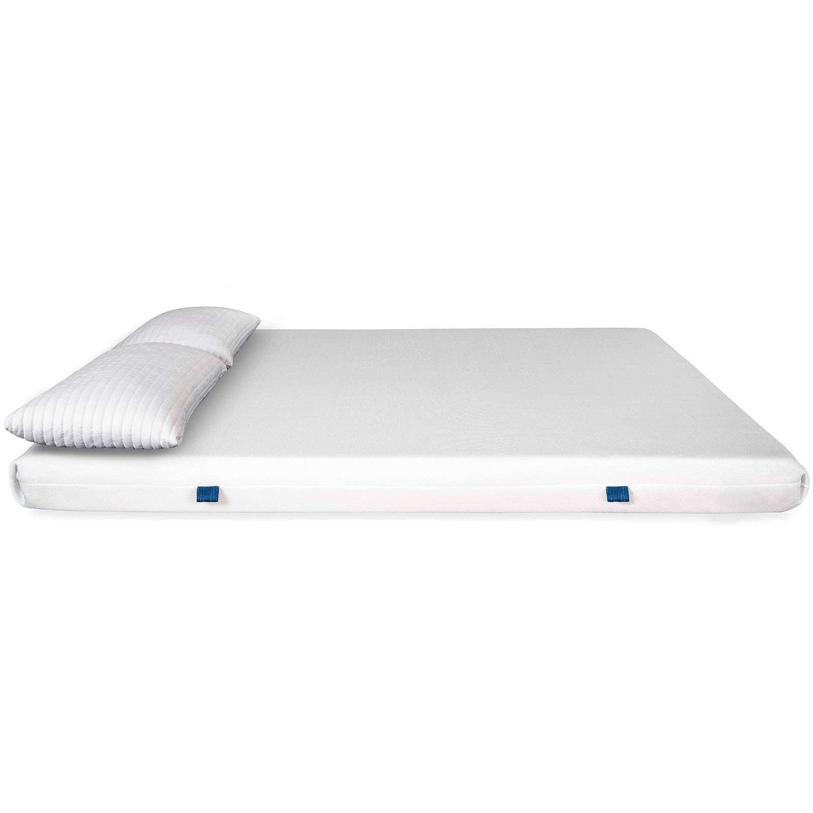 EVERGREENWEB - Materasso Matrimoniale 160x190 in Waterfoam ORTOPEDICO alto 15 cm con Coppia Cuscini Memory Foam GRATIS Rivestimento in AIR SPACE Bianco tessuto Antiacaro per tutti Letti o Reti OFFERTA