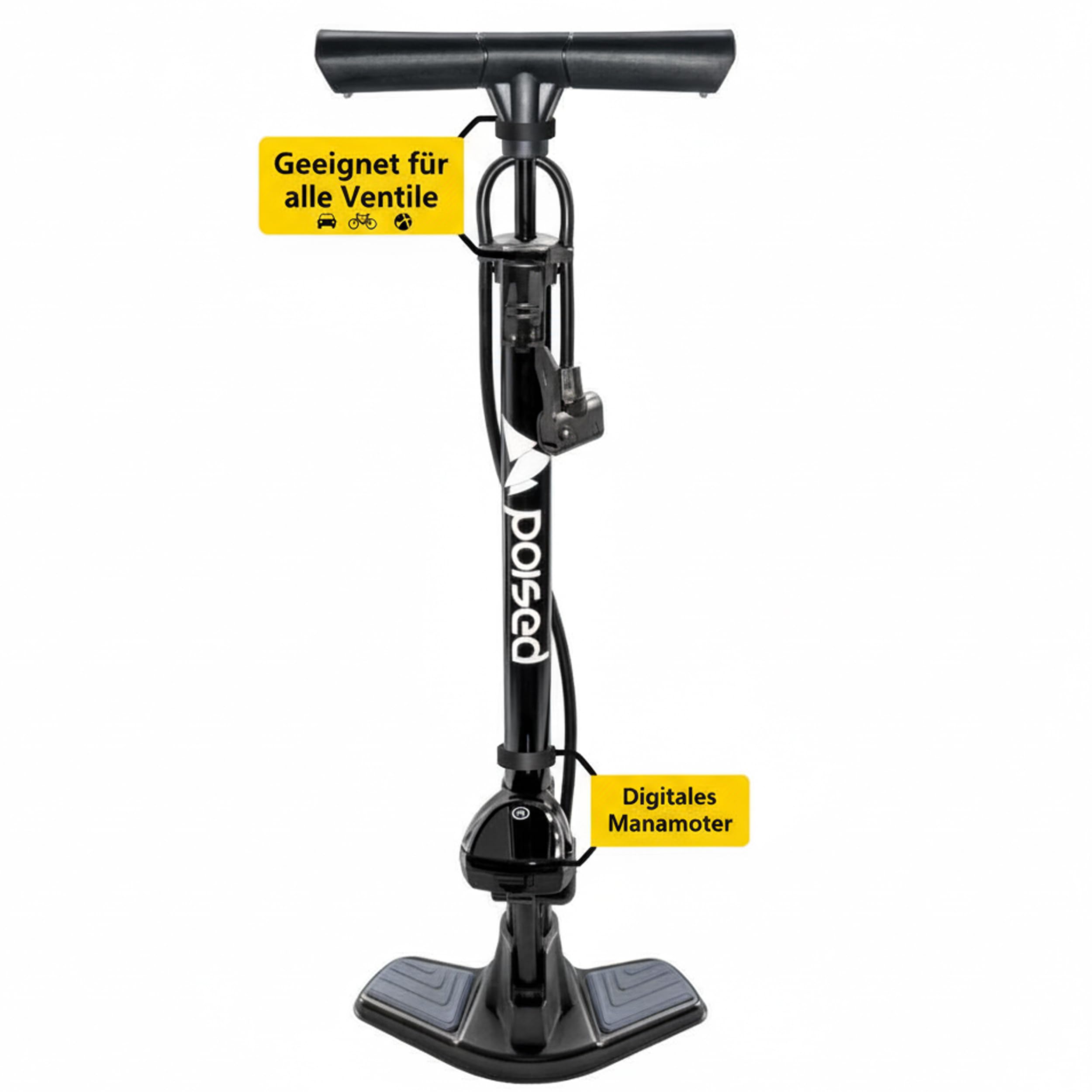 Fietspomp met Manometer - Benson