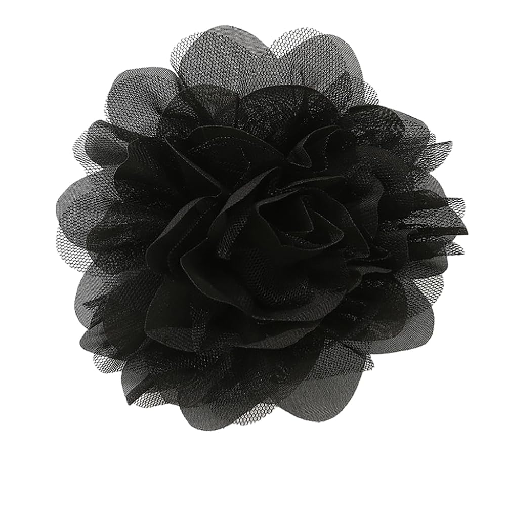 Spilla Decorativa Con Piume A Forma Di Fiore - Accessorio Per Cappelli E Abiti Elegante - Foto 4