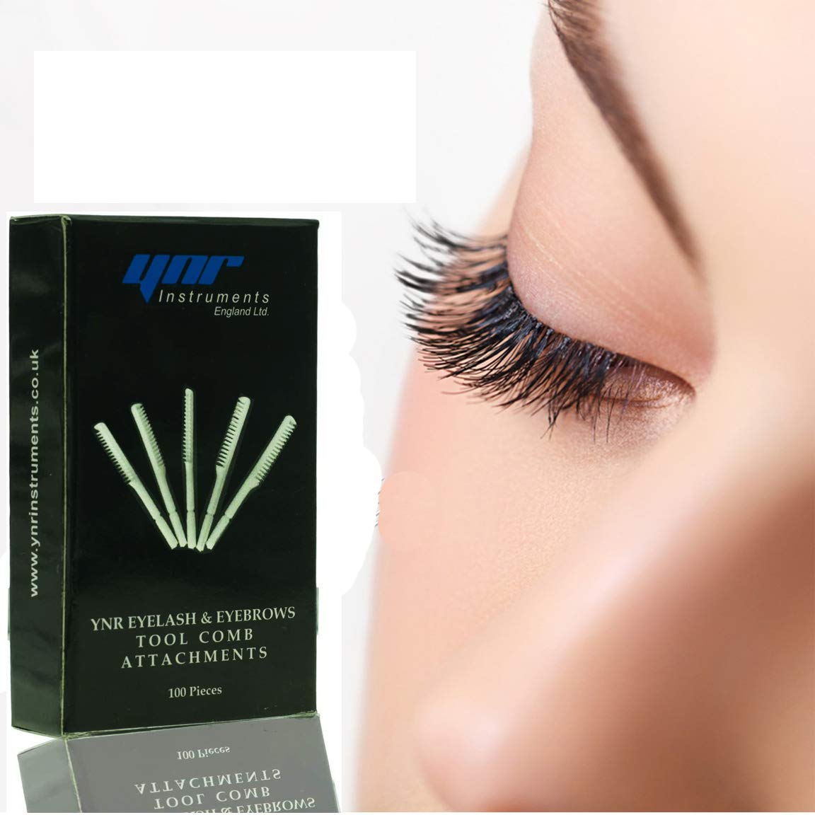 Eyelash Perming Slim Combs Eyelash Extension Applicator Spoolie Brush Wand Lash Lifting Grafting Eyelash Separating Tool for Individual Eye Lash Extensions (Mini Eyelash Comb(box of 100 Pcs))