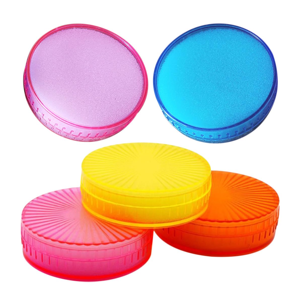 Abaodam 5pcs Money Counting Sponge Finger Moistener Non-Slip Plastic Base