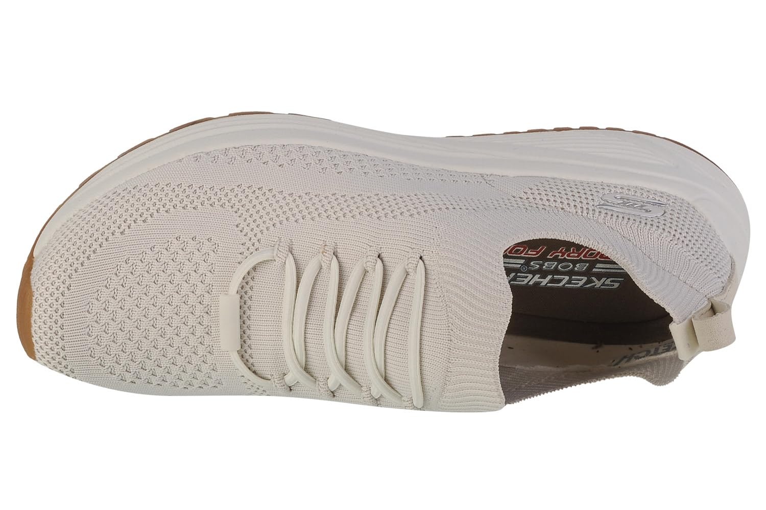 Skechers Mujer Bobs Sparrow 2.0 Allegiance Crew Zapatillas, Off White Engineered Knit, 38.5 EU