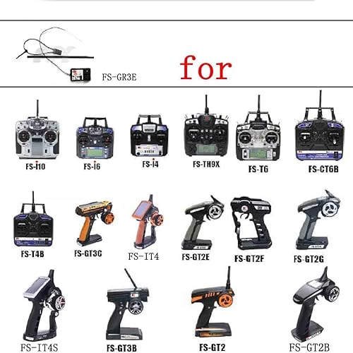 Miniatura 6 de 2 unids RC Flysky 2.4G 3CH FS-GR3E GR3E receptor para FS i10 i6 i4 TH9X T6 transmisor US