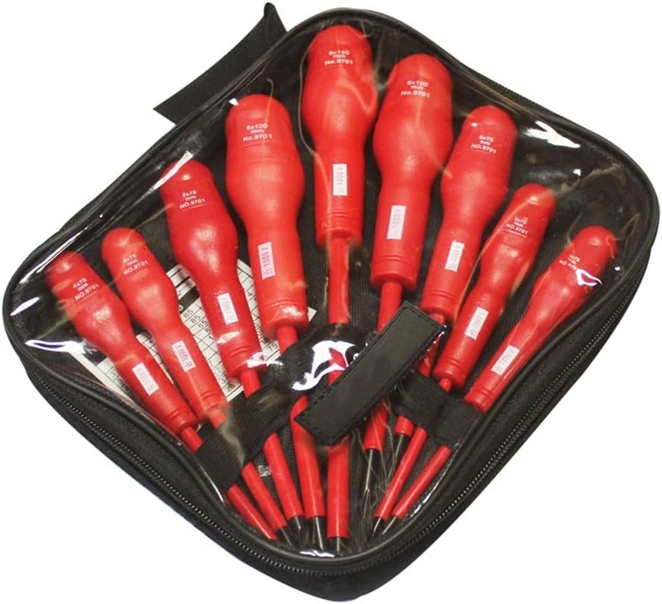 Amazon.com: Insulated Screwdriver Set 1000V for Electricians, Slotted ...