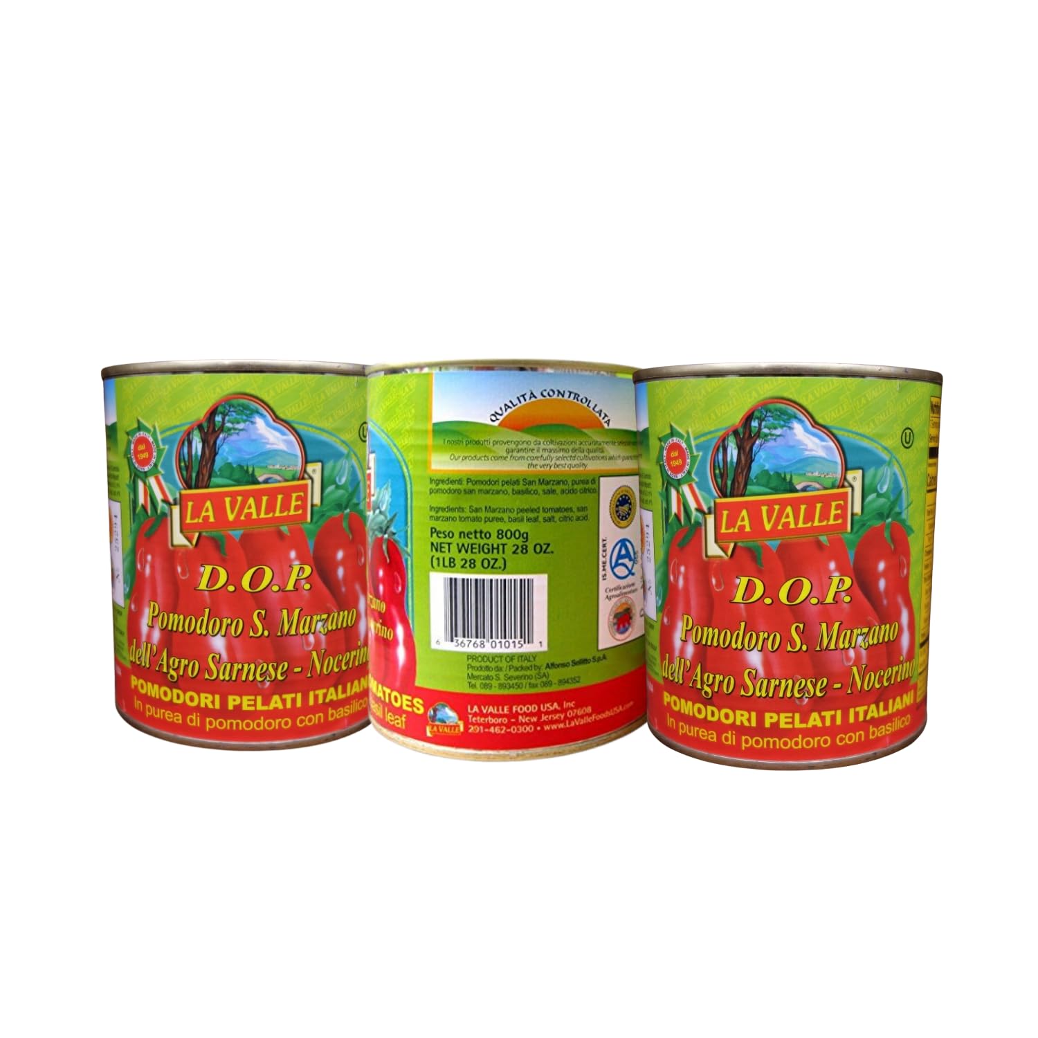 La Valle San Marzano Tomatoes D.O.P. 28 oz., Pack of 6