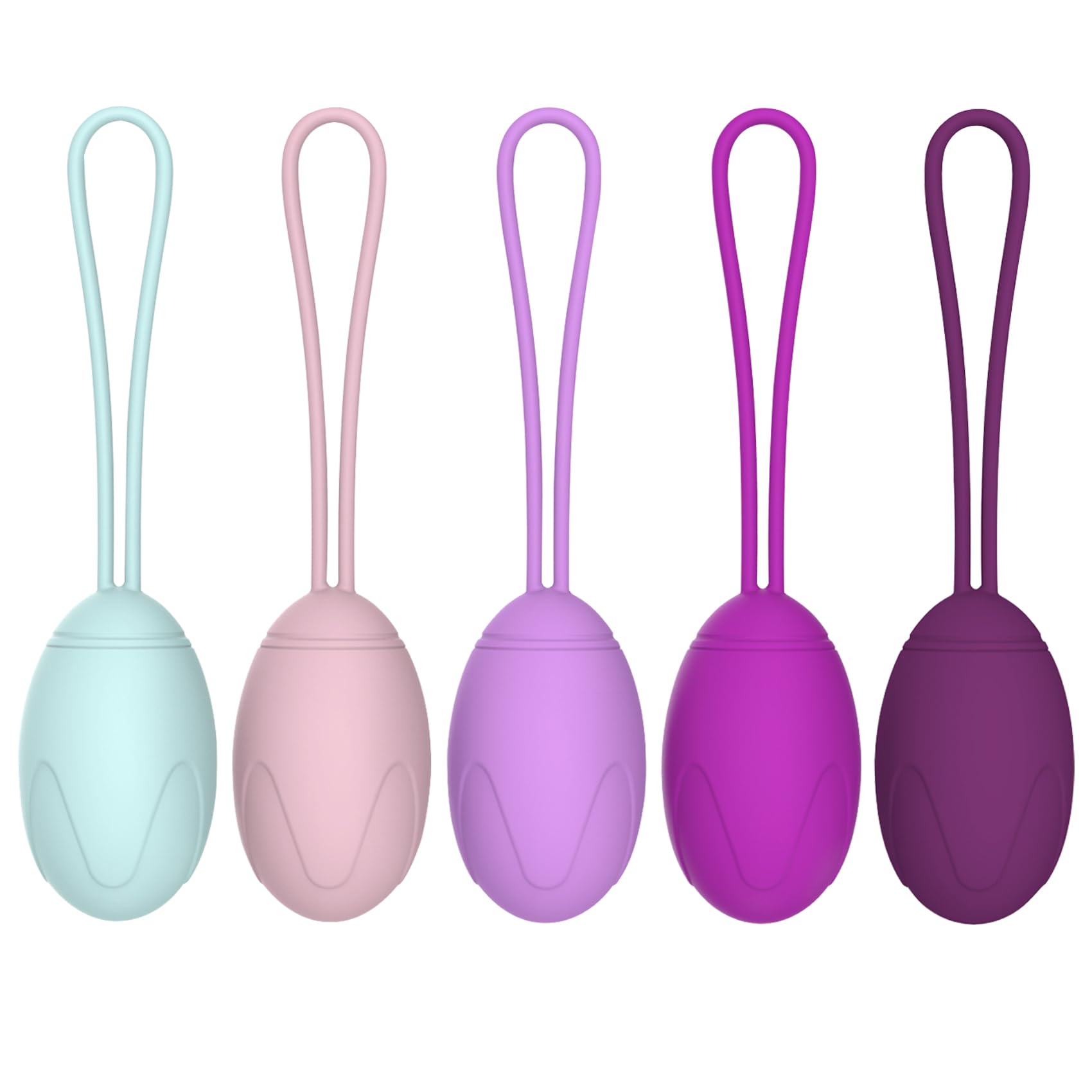 Kegel Balls Exercise System for Women - Set of 5 Premium Silicone Weights Ball for Pelvic Floor Trainer