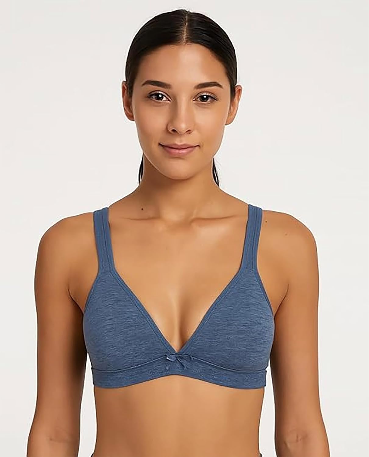 6 Pieces No Wire Full Cup Plain/Lace Light Padded Wire Free Bra A/B/C/D/DD - Image 4