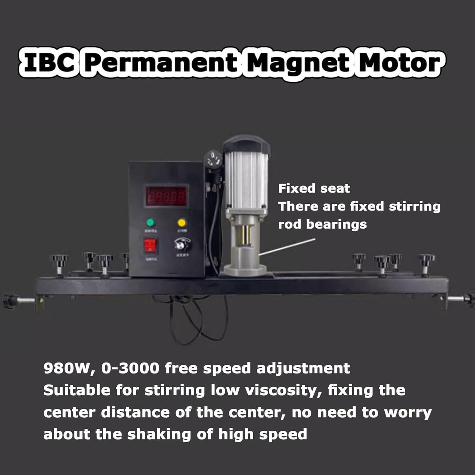 Agitador Aire IBC,Máquina Mezcladora Tanque Eléctrico,Máquina Mezcladora Tanque 1 Tonelada,Ajuste Velocidad Libre 0 a 3000 RPM,Herramienta Mezcla Pintura