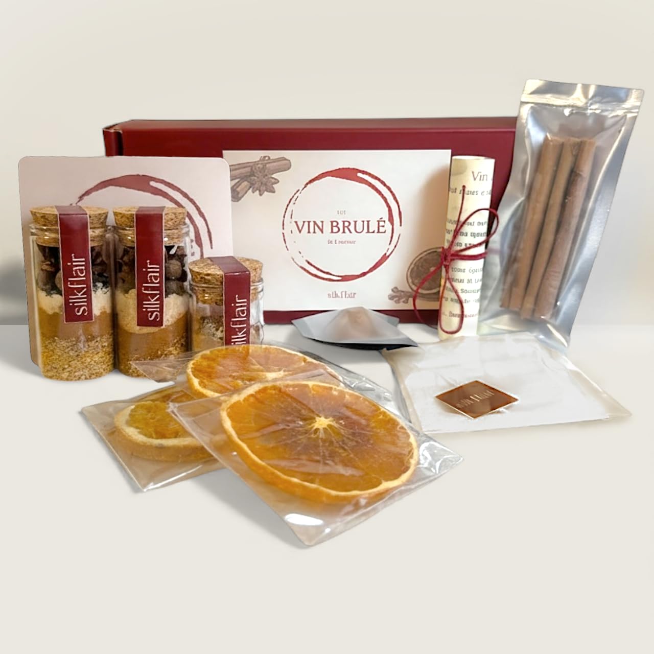 Kit vin brulè deluxe – Mix spezie per vin brulè e vino caldo – 3 miscele premium – Idea regalo Natale – Made in Italy