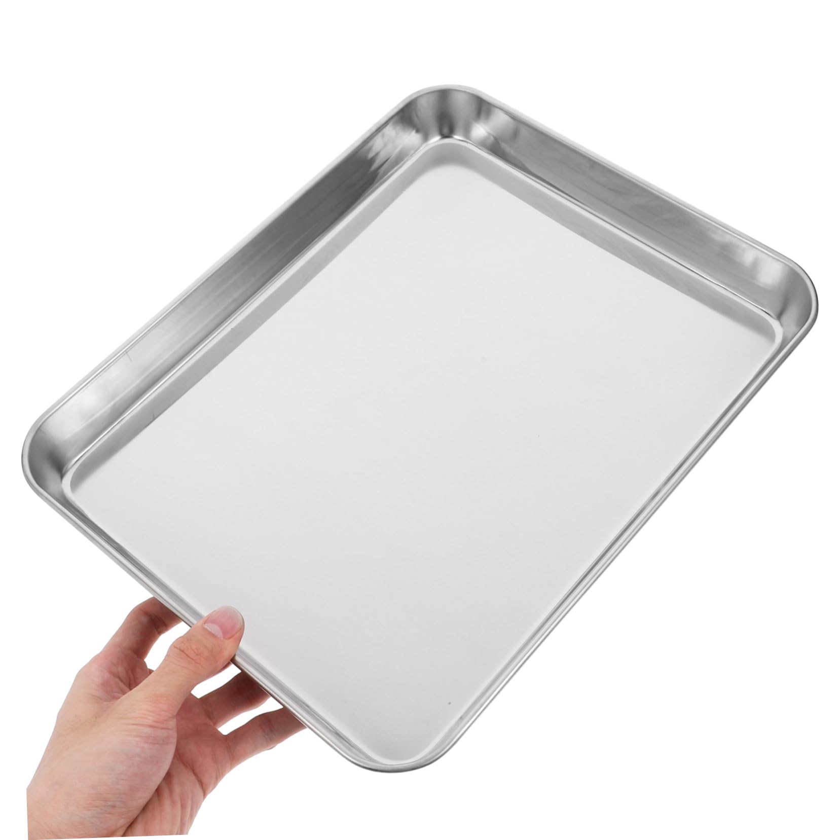 OSOLADY Stainless Steel Tray Medical Tray Organizing Tray Flat Medical Plate Flat Tray Trays for Medical Lab Instrument Supplies Stainless Tray Flat Instrument Tray Metal Tray Silver